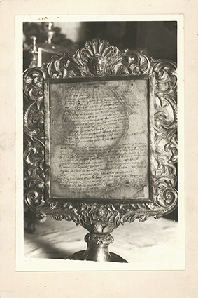 Carta de santa Rosa de Lima a fray Bartolomé