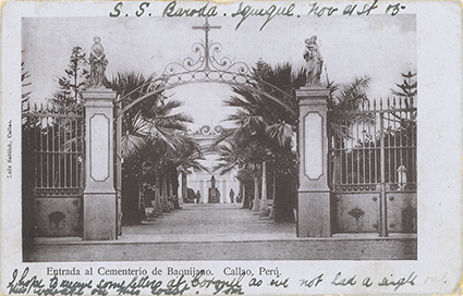 Entrada al cementerio de Baquíjano