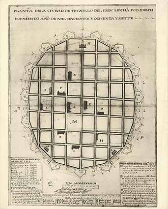 Planta de la ciudad de Truxillo
