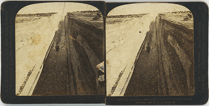 The ship Canal looking East, Isthmus of Corinth, Gresce