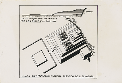 Plano isométrico de la huaca de los 'Chinos'