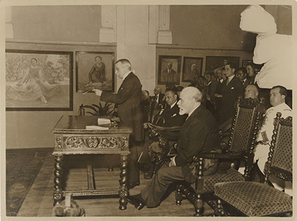 Discurso del presidente Augusto B. Leguía en la Escuela Nacional de Bellas Artes
