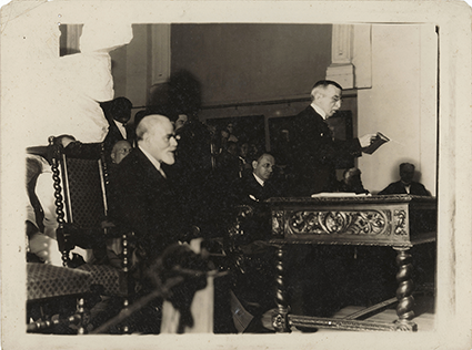 Discurso del presidente Augusto B. Leguía en la Escuela Nacional de Bellas Artes