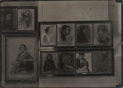 Dibujos de Alejandro González, Héctor Spiers y Germán Suárez en la segunda exposición oficial de la Escuela Nacional de Bellas Artes