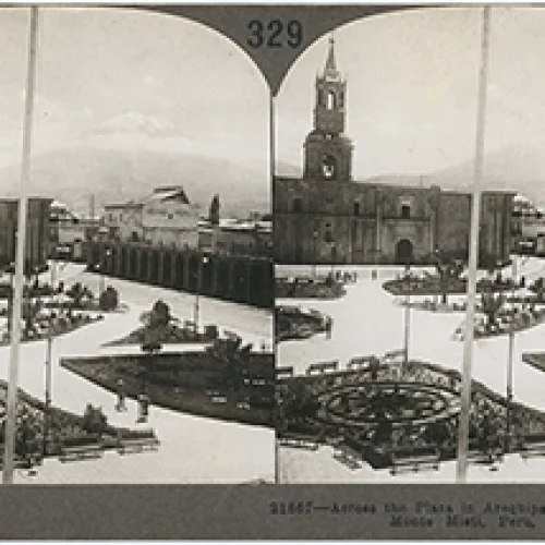 Plaza of Arequipa, and Monte Misti