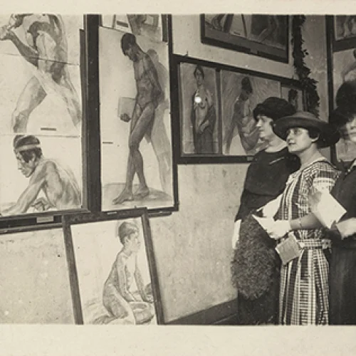En la exposición oficial de la Escuela Nacional de Bellas Artes