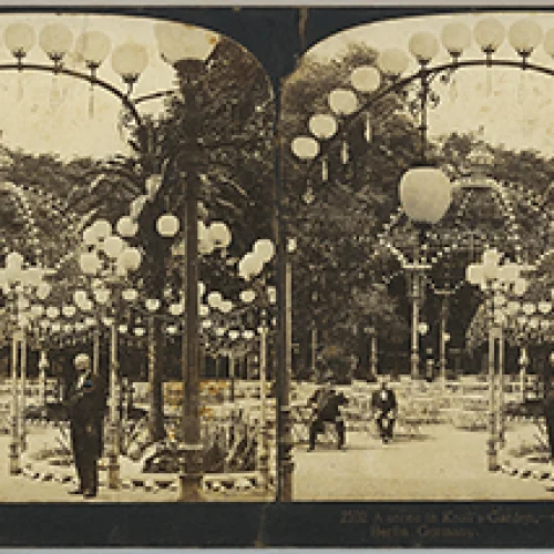 A scene in Kroll's Garden, - most famous beer garden in Berlin, Germany