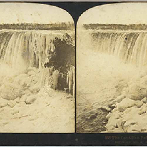 The Canadian Falls in winter, Niagara Falls, Ontario, Canada